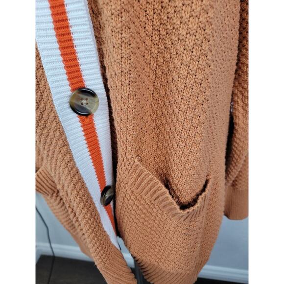 Aerie Oversized Varsity Cardigan Womens SZ Large Letterman Boyfriend Sweater - Picture 5 of 11